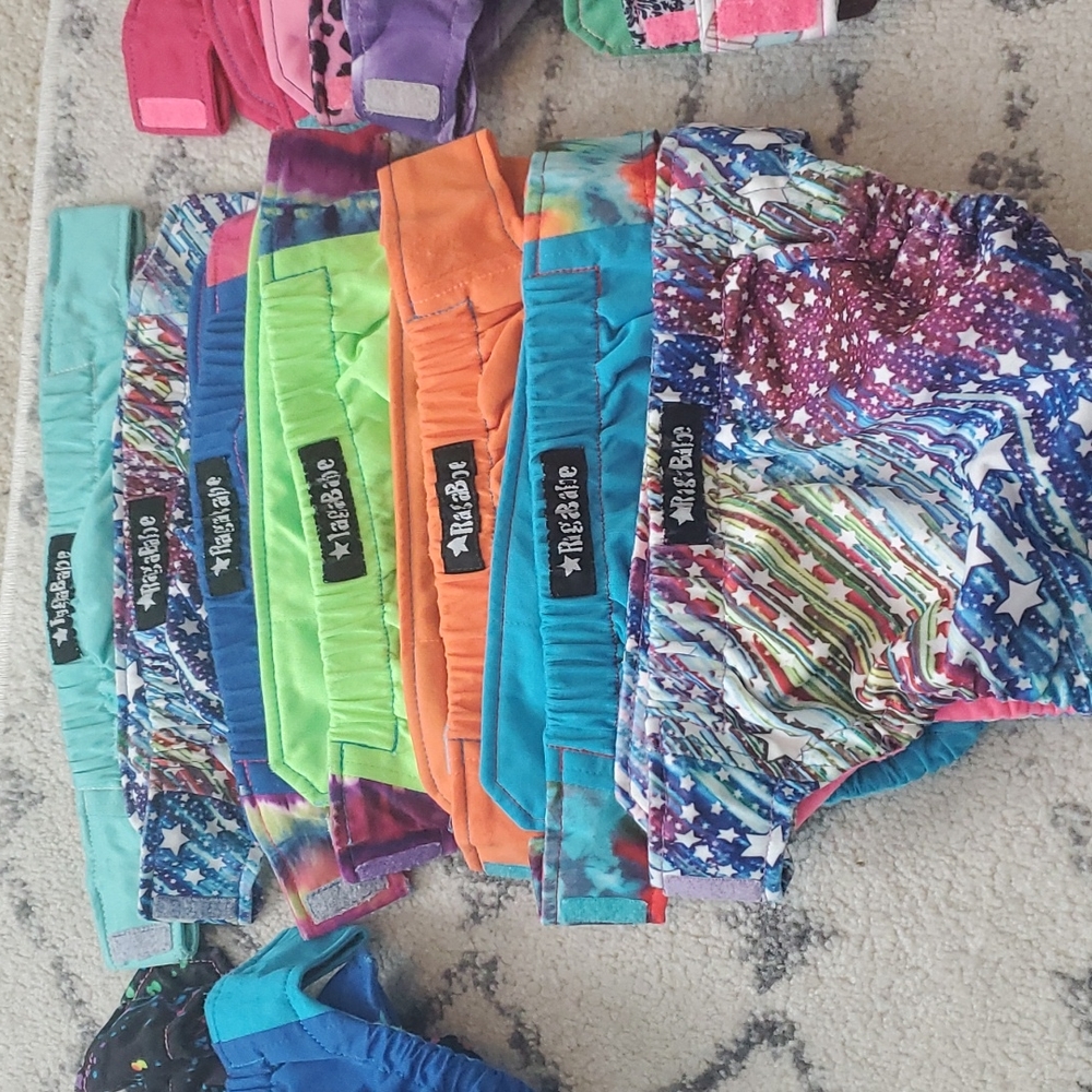 HUGE LOT Ragababe Cloth Diapers: 14 Size 2, 2 Size 3